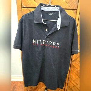 TOMMY HILFIGER Polo Shirt Short Sleeve Sz Lg
